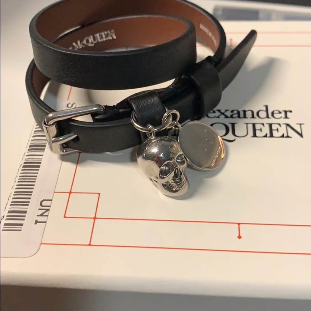Alexander McQueen leather bracelet,